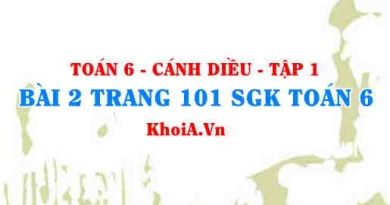 Bài 2 trang 101 SGK Toán 6 tập 1 Cánh Diều